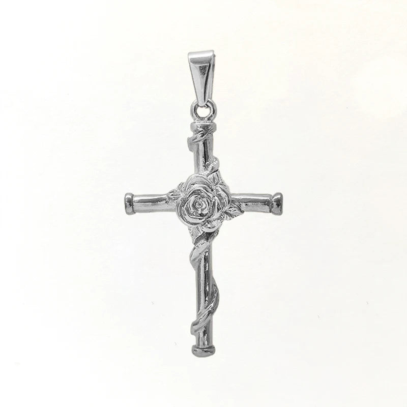 Briar Rose Cross Necklace