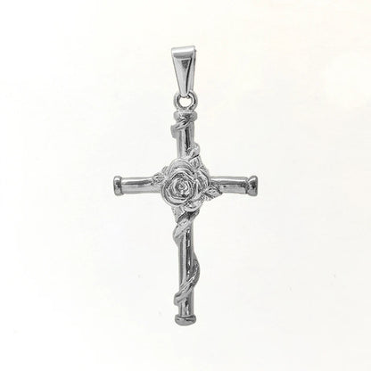 Briar Rose Cross Necklace