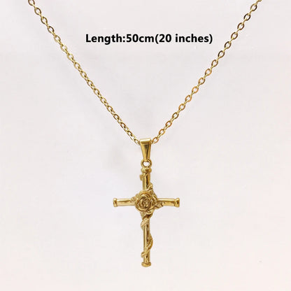 Briar Rose Cross Necklace